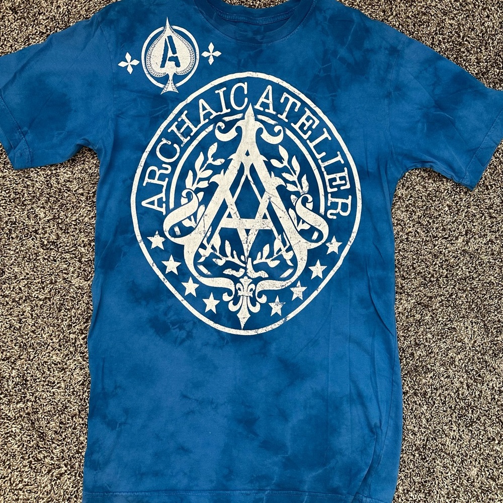 Large blue Archaic Affliction graphic tee